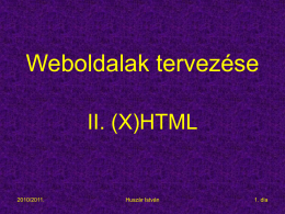 Webtervezés II.