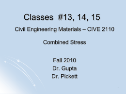 Class 13 14 15 CIVE 2110 Combined Stress