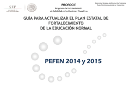 Guía PEFEN 2014 - 2015 - Dgespe - Secretaría de Educación Pública