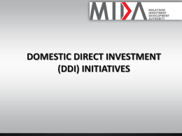 (DDI) Initiatives Domestic Investment Strategic Fund (DISF)