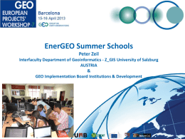 2nd EnerGEO Summer School - GEPW