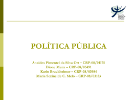 Slide 1 - CRP-PR nas Políticas Públicas