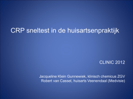 CRP meting, Klinisch chemicus Jaqueline Klein Gunnewiek en