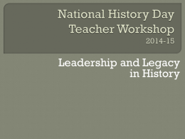 National History Day 2014-15