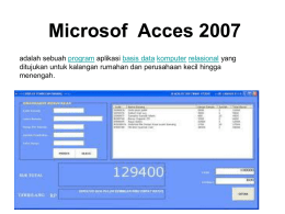 Microsof Acces 2007