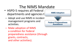 The NIMS Mandate