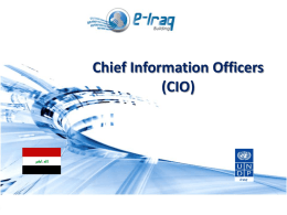Training Course for CIOs-Govt. Of Iraq CHAPTER 2: Strategic and