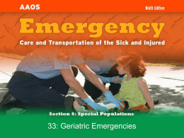Chapter 33: Geriatric Emergencies