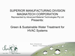 Superior Water Presentation - Advanced Material Technologies Pty Ltd