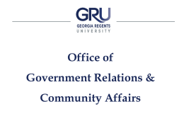 Office of Government Relations & Community Affairs