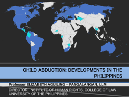 Child Abduction: Developments in the Philippines