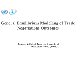 General Equilibrium Modelling of Trade Negotiations Outcomes