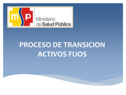 Activos Fijos - Ministerio de Salud Pública