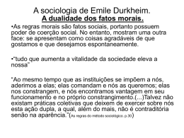 A sociologia de Emile Durkheim