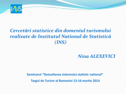 Prezentare INS 1 Seminar 2014 - Autoritatea Nationala pentru Turism