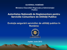 Evoluția asigurării serviciilor de utilități publice în România