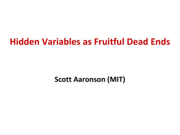 Hidden Variables as Fruitful Dead Ends