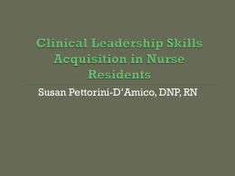 Clinical Leadership Skills - American Association of Critical