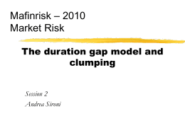 Duration Gap & Clumping