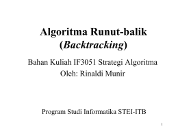 Algoritma Runut-balik (backtracking (versi baru 2012))