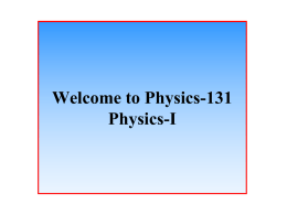 In Physics - Millersville University