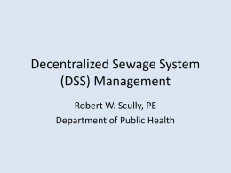 Decentralized Sewage System Management