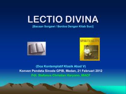LECTIO DIVINA