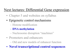 Next lectures: Differential Gene expression