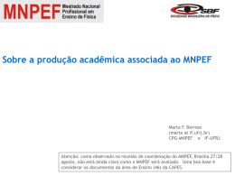 Sobre a produção acadêmica associada ao MNPEF