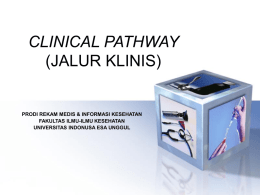 Clinical Pathway - Manajemen Mutu Informasi Kesehatan (MMIK) 5