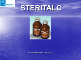 SteriTalc Ürün Sunumu () - Falez Medikal