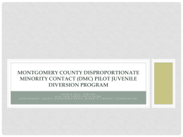 Montgomery county Disproportionate Minority Contact (DMC) Pilot