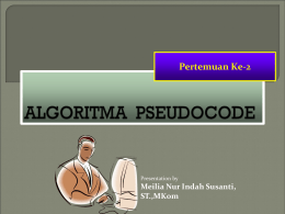 ALGORITMA PSEUDOCODE