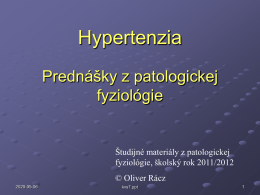 Hypertenzia - Ústav patologickej fyziológie