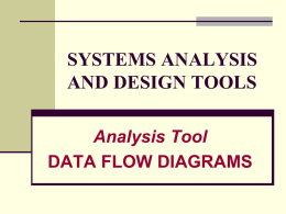 SYSTEMS ANALYSIS AND DESIGN TOOLS