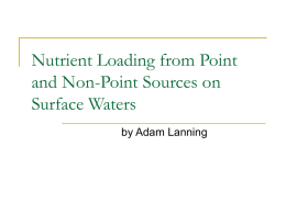 Nutrient Loading from Point and Non-Point Sources on