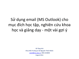 Su Dung Email (Outlook) trong Giang Day