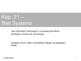 kap. 21 Bad Systems