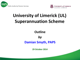 Superannuation Scheme - University of Limerick