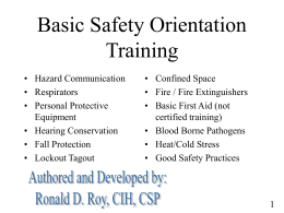 Basic Safety Orientation