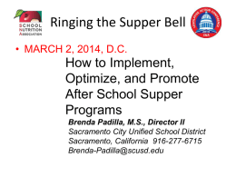 PowerPoint 1 - School Nutrition Association