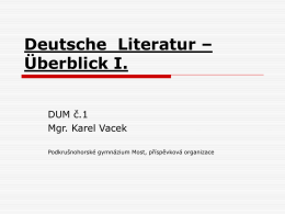 Deutsche Literatur – Überblick