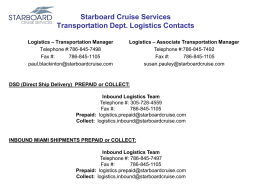 Organization Chart - Starboard Cruise Services Inc.