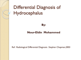 Differential Diagnosis of Hydrocephalus