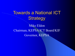 Towards a national ICT Strategy