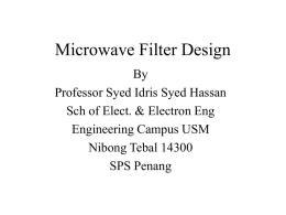 Microwave Engineering - USM :: Universiti Sains Malaysia
