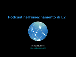 Podcast nell&rsquo;insegnamento di L2