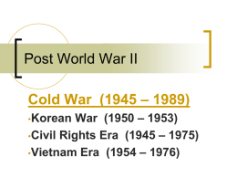 Post World War II
